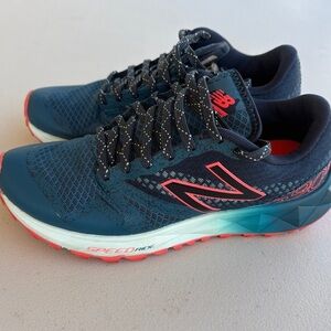 New Balance Women's Navy and Coral Athletic Running Sneakers